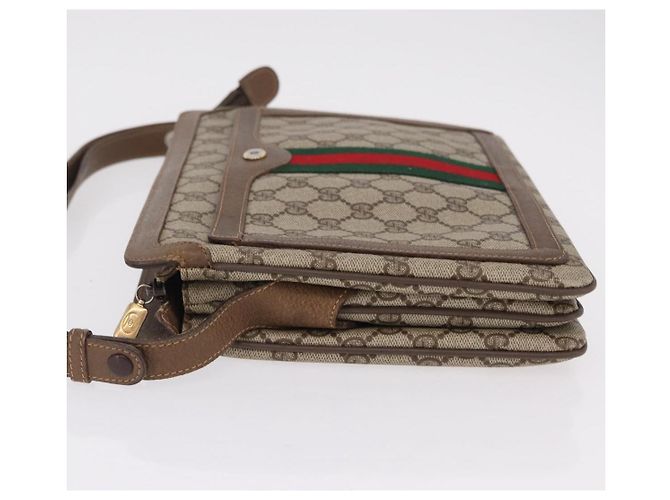 GUCCI GG Supreme Web Sherry Line Shoulder Bag PVC Beige 14 02 013 - vista 4