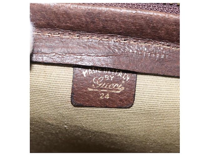 GUCCI GG Canvas Web Sherry Line Boston Bag Beige Gold Tone - vista 17