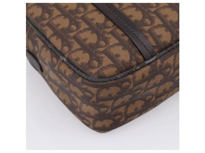 Christian Dior Trotter Romantic Shoulder Bag PVC Brown Silver - vista 13