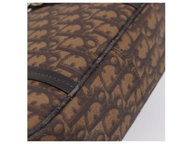 Christian Dior Trotter Romantic Shoulder Bag PVC Brown Silver - vista 14