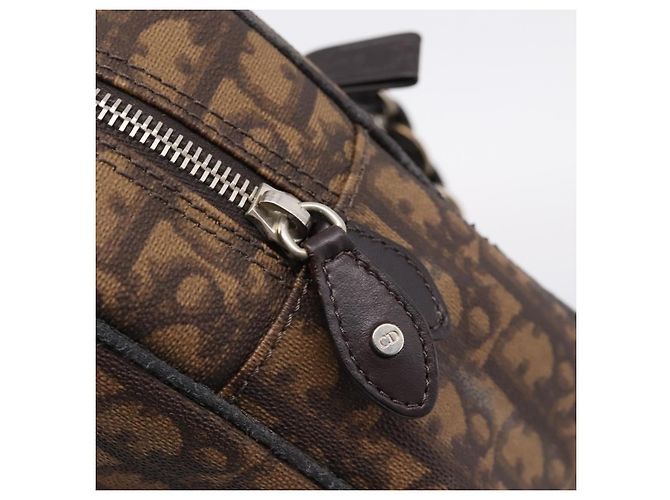Christian Dior Trotter Romantic Shoulder Bag PVC Brown Silver - vista 15