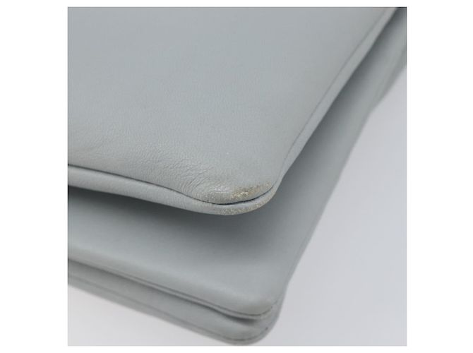 LOUIS VUITTON Trio Shoulder Bag Leather Light Blue Silver LV - vista 11
