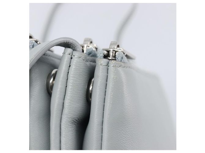 LOUIS VUITTON Trio Shoulder Bag Leather Light Blue Silver LV - vista 18