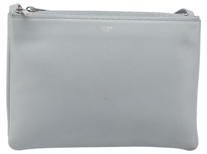 LOUIS VUITTON Trio Shoulder Bag Leather Light Blue Silver LV - vista 2