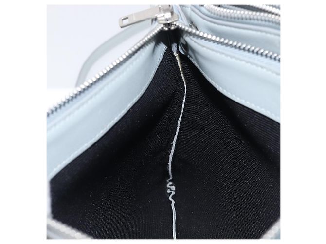 LOUIS VUITTON Trio Shoulder Bag Leather Light Blue Silver LV - vista 20