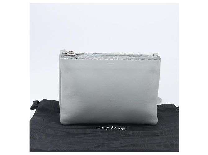 LOUIS VUITTON Trio Shoulder Bag Leather Light Blue Silver LV - vista 26
