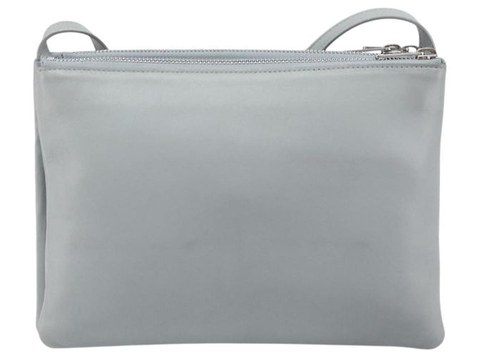 LOUIS VUITTON Trio Shoulder Bag Leather Light Blue Silver LV - vista 3