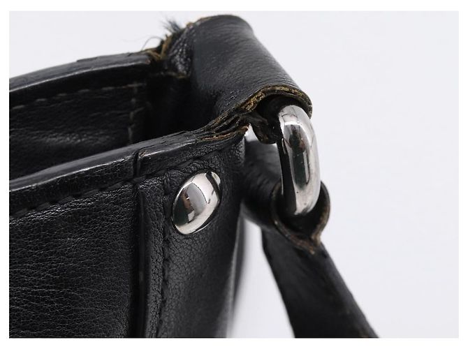Miu Miu Shoulder Bag Leather Black Silver - vista 14