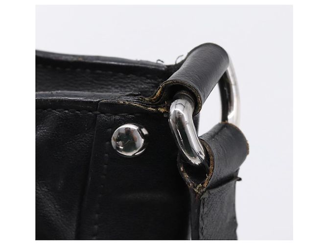 Miu Miu Shoulder Bag Leather Black Silver - vista 15