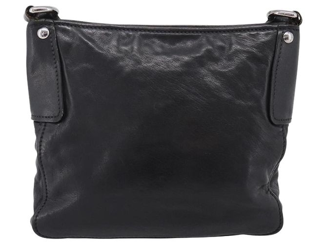 Miu Miu Shoulder Bag Leather Black Silver - vista 3