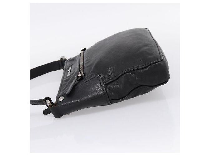 Miu Miu Shoulder Bag Leather Black Silver - vista 4