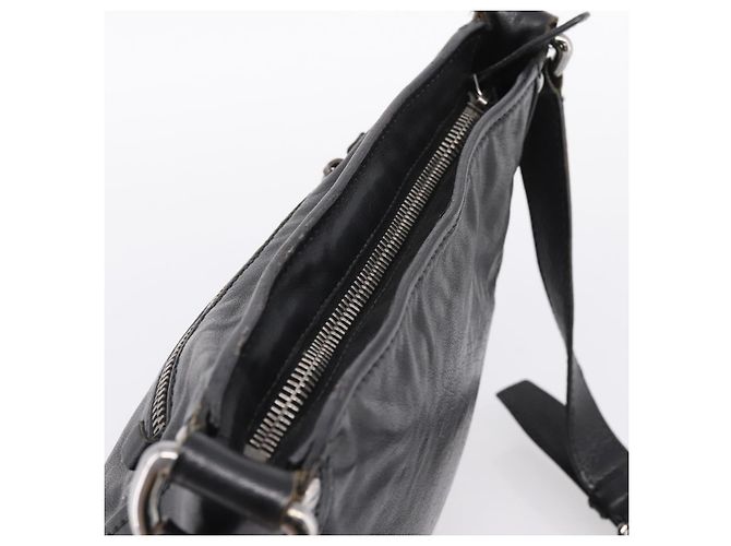 Miu Miu Shoulder Bag Leather Black Silver - vista 6