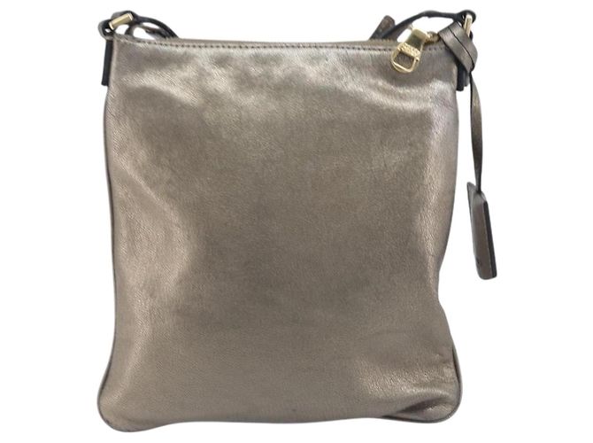LOEWE Shoulder Bag Leather Gold - vista 3
