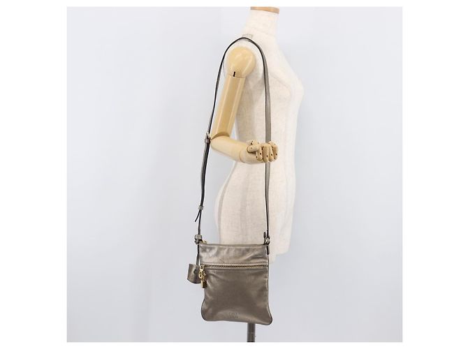 LOEWE Shoulder Bag Leather Gold - vista 30