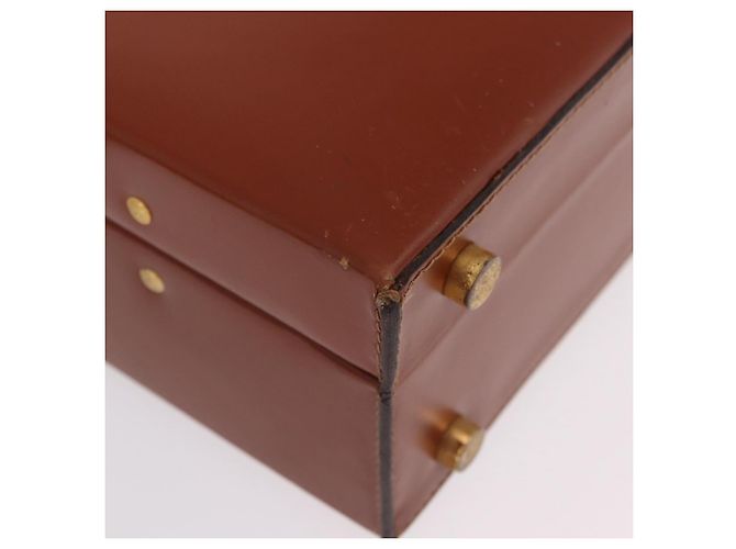 LOEWE Trunk Leather Brown Gold Tone - vista 10