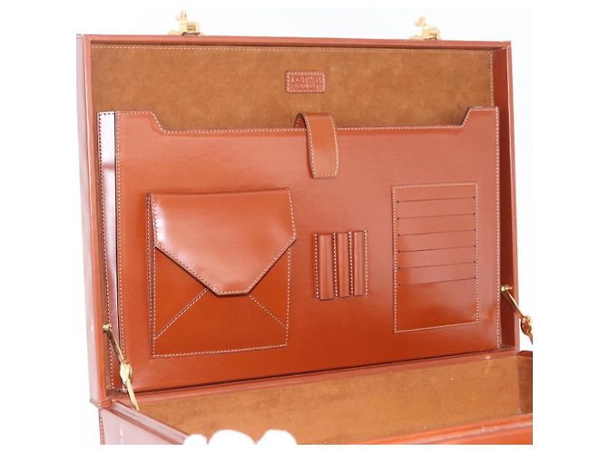 LOEWE Trunk Leather Brown Gold Tone - vista 11