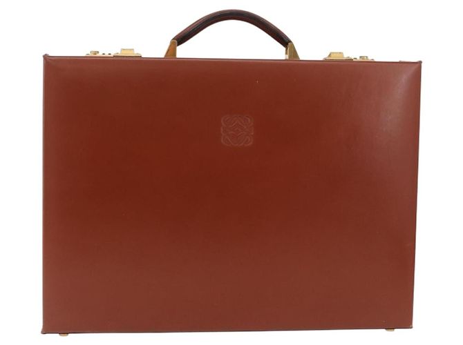 LOEWE Trunk Leather Brown Gold Tone - vista 13
