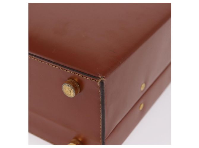 LOEWE Trunk Leather Brown Gold Tone - vista 17
