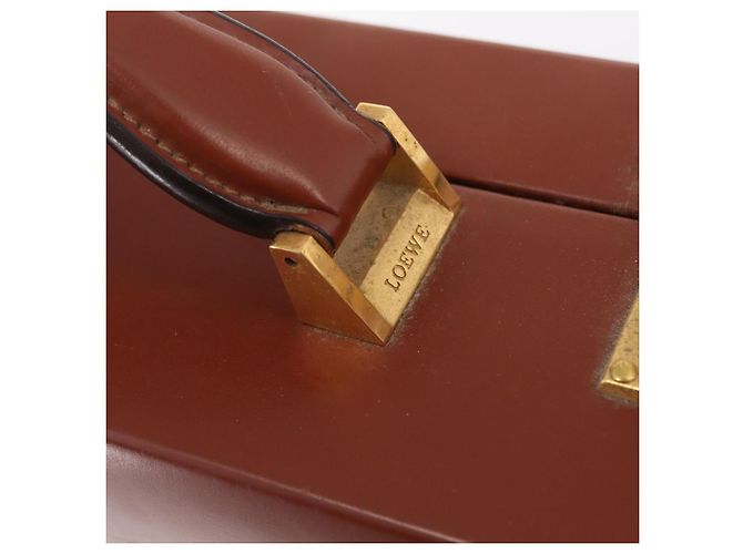 LOEWE Trunk Leather Brown Gold Tone - vista 19