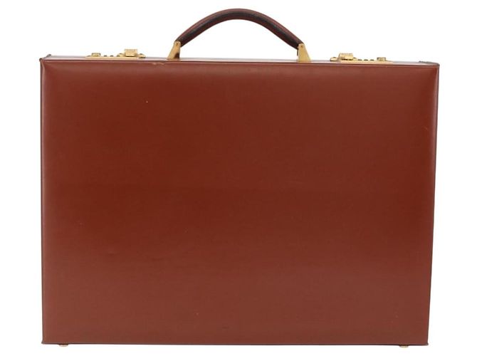 LOEWE Trunk Leather Brown Gold Tone - vista 2