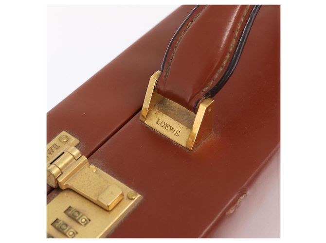 LOEWE Trunk Leather Brown Gold Tone - vista 21
