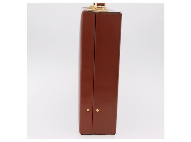 LOEWE Trunk Leather Brown Gold Tone - vista 4