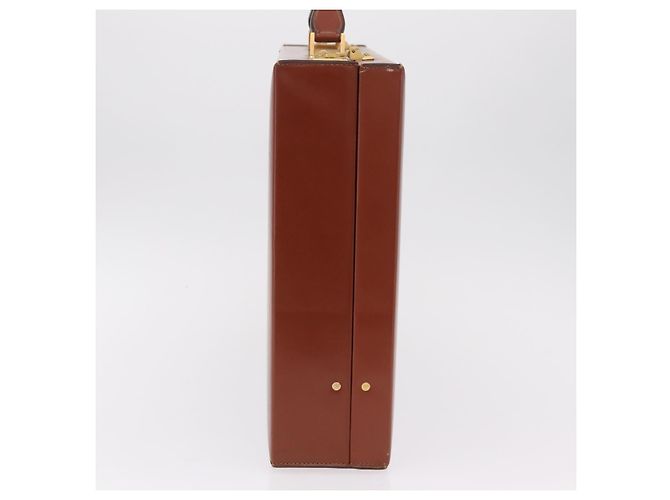 LOEWE Trunk Leather Brown Gold Tone - vista 5