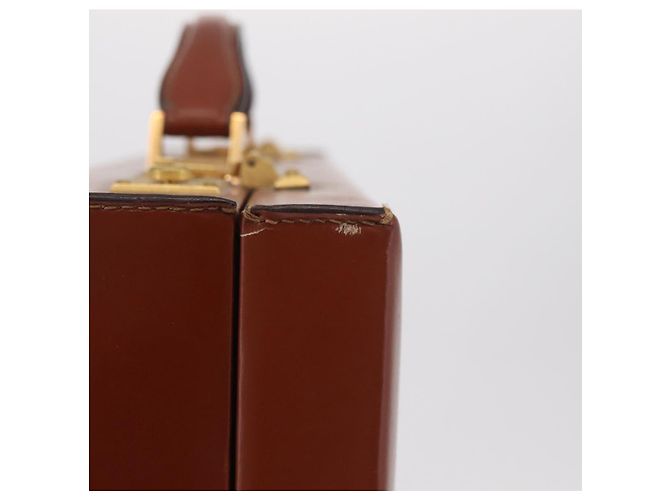 LOEWE Trunk Leather Brown Gold Tone - vista 6