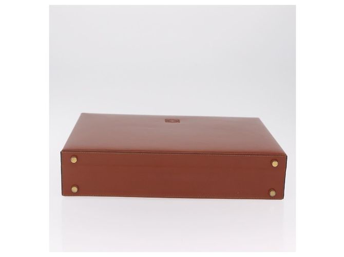 LOEWE Trunk Leather Brown Gold Tone - vista 7