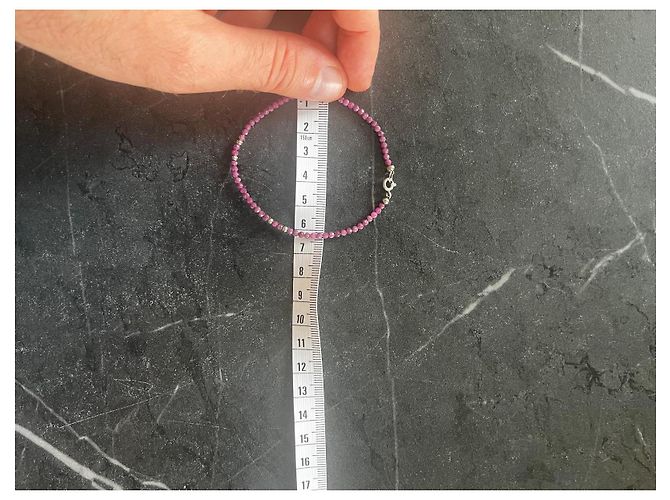 Autre Marque Bracciale in perle di rubino e argento - vista 2