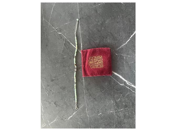 Autre Marque Bracciale Faten El Rouby perle di amazonite e argento - vista 2