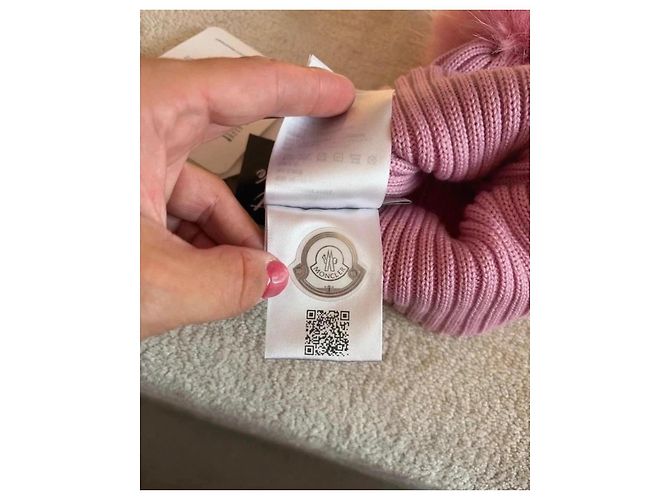 Moncler Berretto Lana Rosa Pom Pom - vista 5