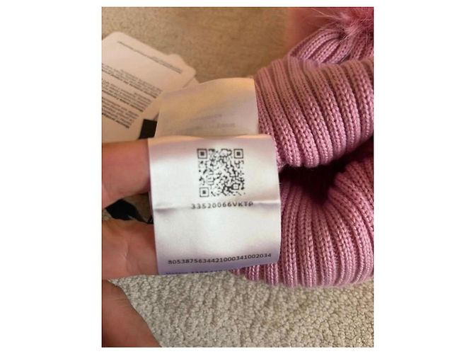 Moncler Berretto Lana Rosa Pom Pom - vista 6
