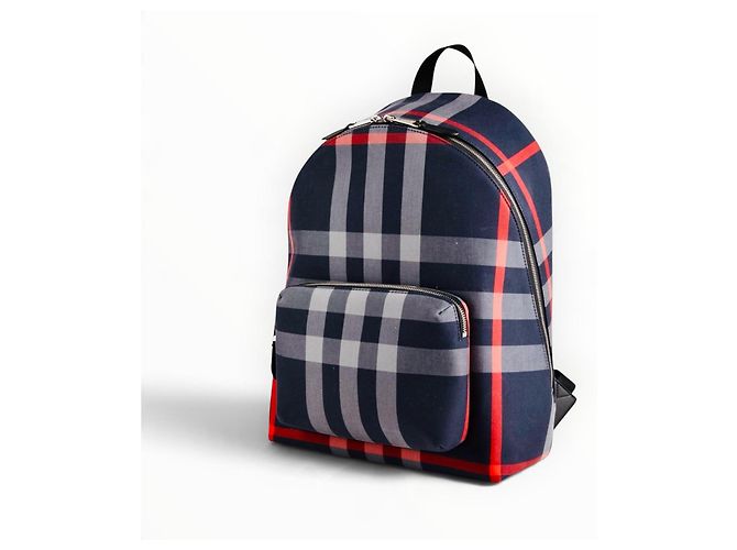 Burberry Jeff Check Rucksack aus Canvas - Ansicht 2
