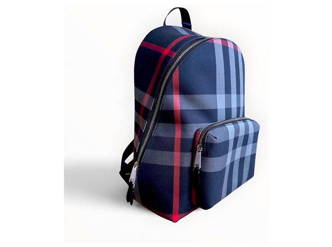 Burberry Jeff Check Rucksack aus Canvas - Ansicht 7