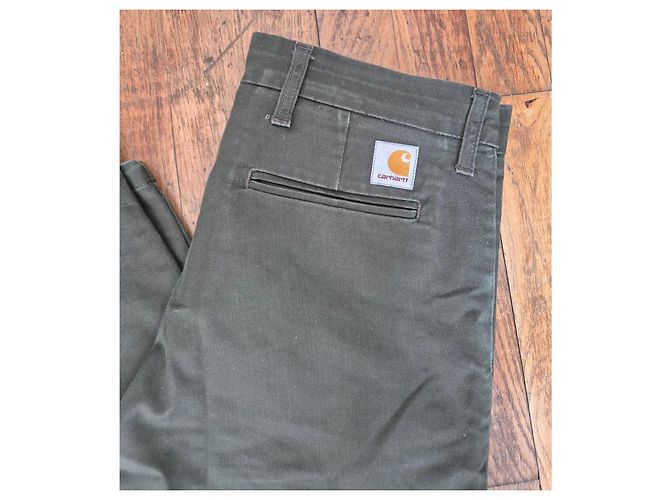 Autre Marque Carhartt WIP Sid Pant - Verde Oliva - vista 2