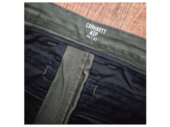Autre Marque Carhartt WIP Sid Pant - Verde Oliva - vista 4