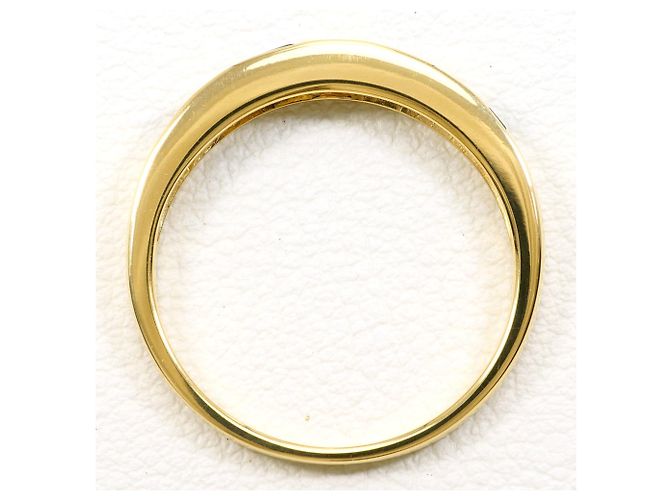 Autre Marque Ehering aus 18K Gelbgold mit Saphir und Diamant - Ansicht 2