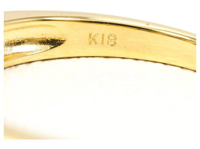 Autre Marque Ehering aus 18K Gelbgold mit Saphir und Diamant - Ansicht 4