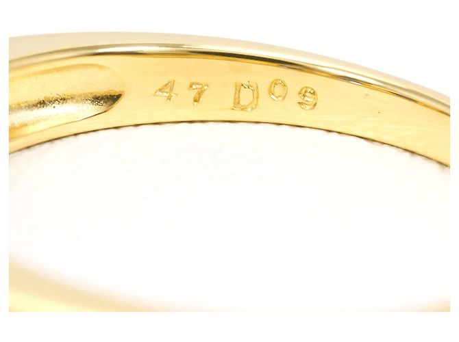 Autre Marque Ehering aus 18K Gelbgold mit Saphir und Diamant - Ansicht 5