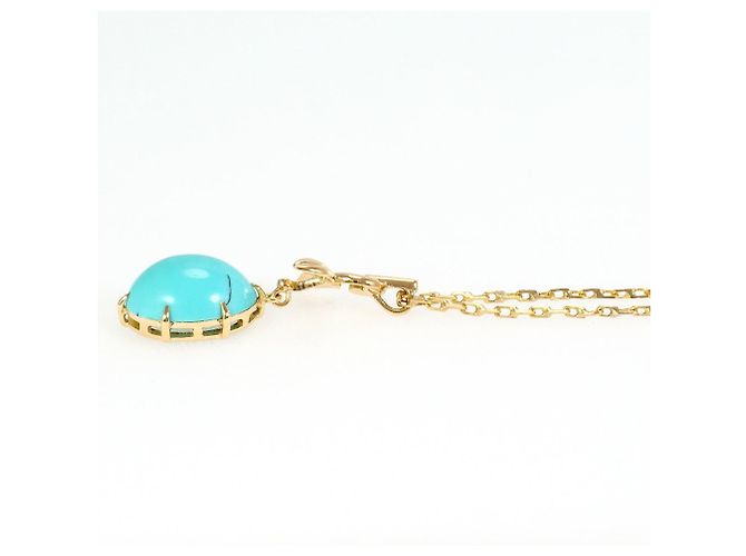 Autre Marque Collana in oro giallo 14K/18K con turchese - vista 2