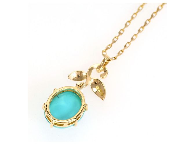 Autre Marque Collana in oro giallo 14K/18K con turchese - vista 3