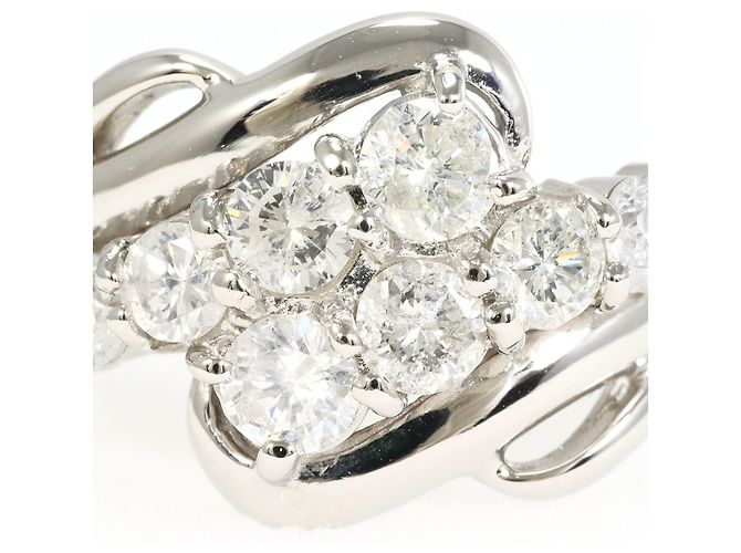 Autre Marque PT900 Platinring mit Diamant - Ansicht 2