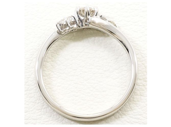 Autre Marque PT900 Platin-Ehering mit Diamant - Ansicht 2