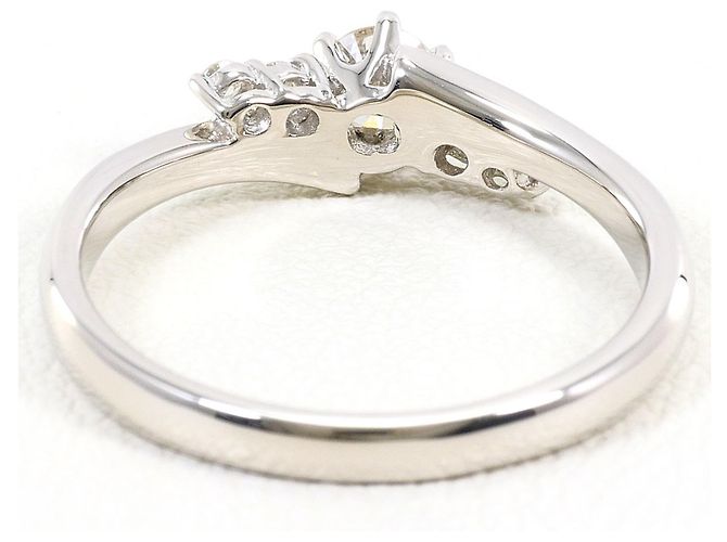 Autre Marque PT900 Platin-Ehering mit Diamant - Ansicht 3