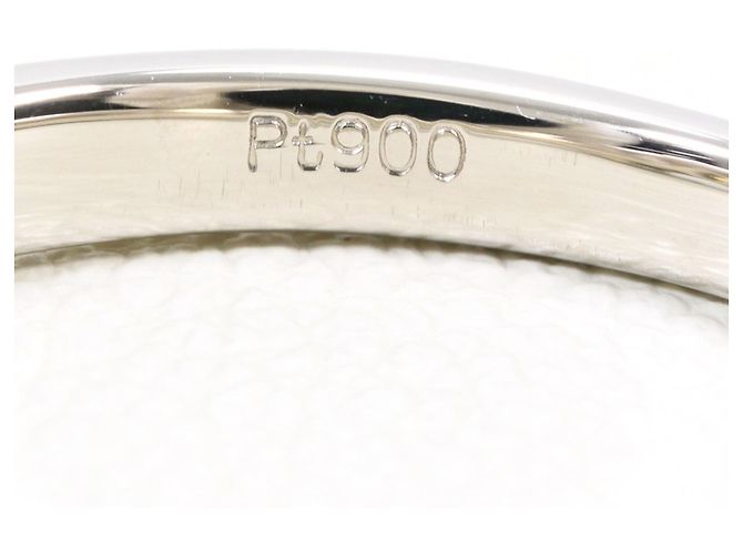Autre Marque PT900 Platin-Ehering mit Diamant - Ansicht 4
