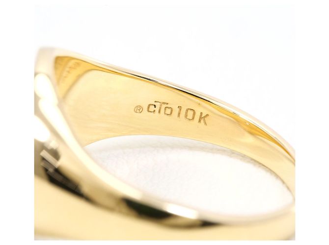 Autre Marque 10K Gelbgold-Ring mit Diamant - Ansicht 5
