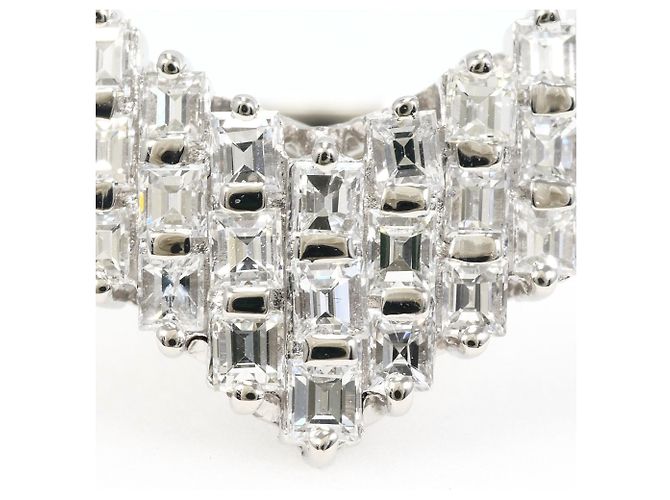 Autre Marque Platin-Diamant-Bandring - Ansicht 2