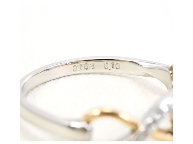 Autre Marque Anello fede elegante in oro giallo 18K e platino - vista 5