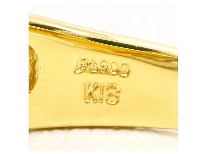 Autre Marque PT900 Platin- und 18K Gold Diamant-Bandring - Ansicht 5